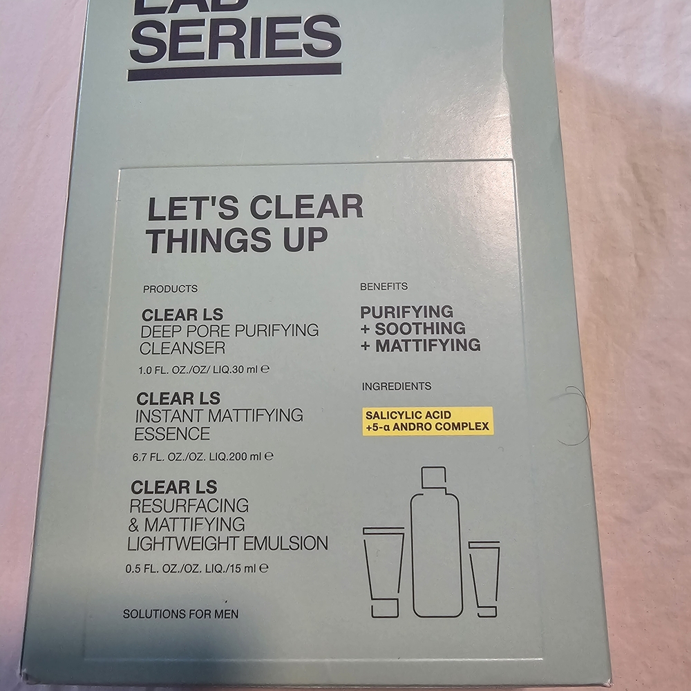 LAB SERIES Let's Clear Things Up Men's Skincare Set - NIB